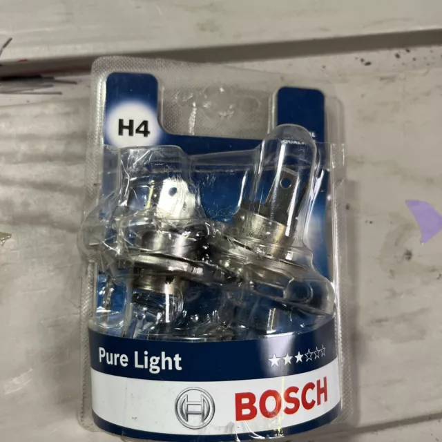 Bosch H4 (472) Pure Light headlight bulbs - 12 V 60/55 W P43t - 2 bulbs