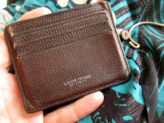 True Vtg 70s Brown leather Western ID BUSINESS CARD HOLDER