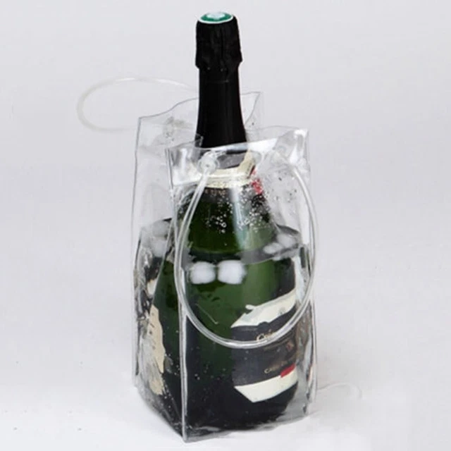 1x borsa per ghiaccio refrigeratore bottiglia di vino portabirra portafesta da viaggio portatile.