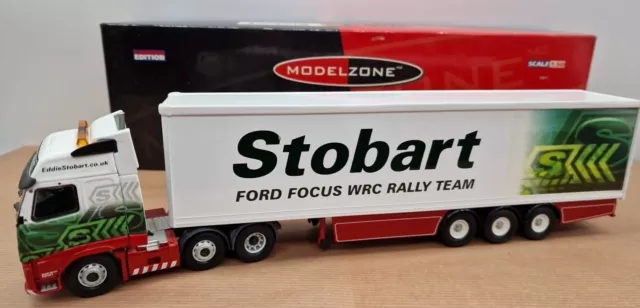 Corgi Volvo FH Box Trailer, Eddie Stobart Ford Focus WRC Rally Team 1:50 CC14012