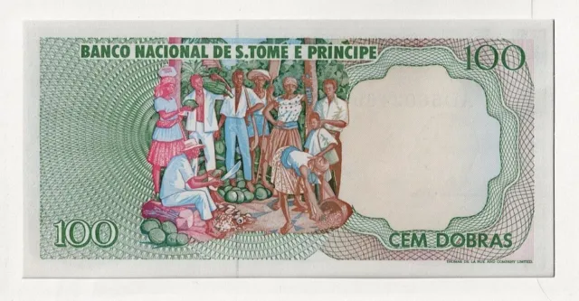 Banknotenbrief St. Thomas und Prinzeninseln 100 Dobras 1989 Banknote / 5601210