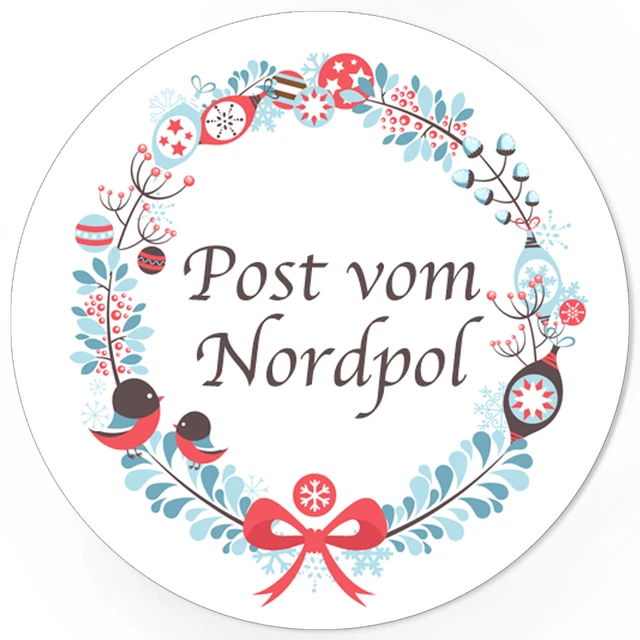 48 Weihnachtsaufkleber Geschenk Aufkleber Etiketten Weihnachten Xmas Nordpol 4