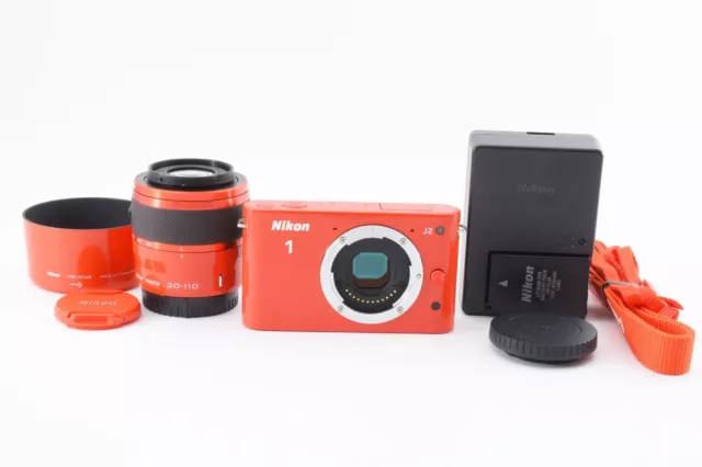 [330 Disparos] Nikon 1 J2 10.1MP Cámara DSLR Rojo Con / Kit de Lente [ Casi Mint