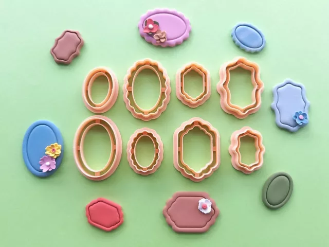 Elegant Frame Polymer Clay Cutter Set | | Unique Clay Cutters | Clay Tools