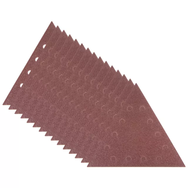 15 Piezas de Papel de Lija de Grano 60, Almohadilla de Lijado Triangular