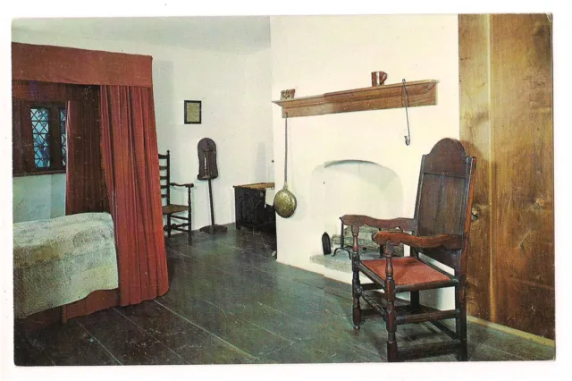 BRINTON 1704 HOUSE Second Floor Bedroom Hearth Chair Dilworthtown PA Postcard