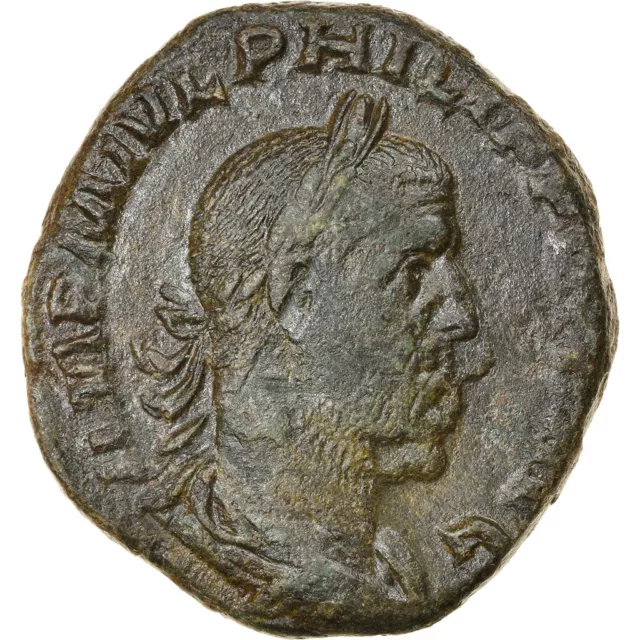 [#866083] Monnaie, Philippe I l'Arabe, Sesterce, 246, Roma, TTB, Bronze, RIC:168