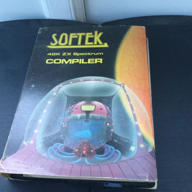 Compilatore spettro Softek 48K ZX 1982 nastro a cassette e proprietari in scatola manuale