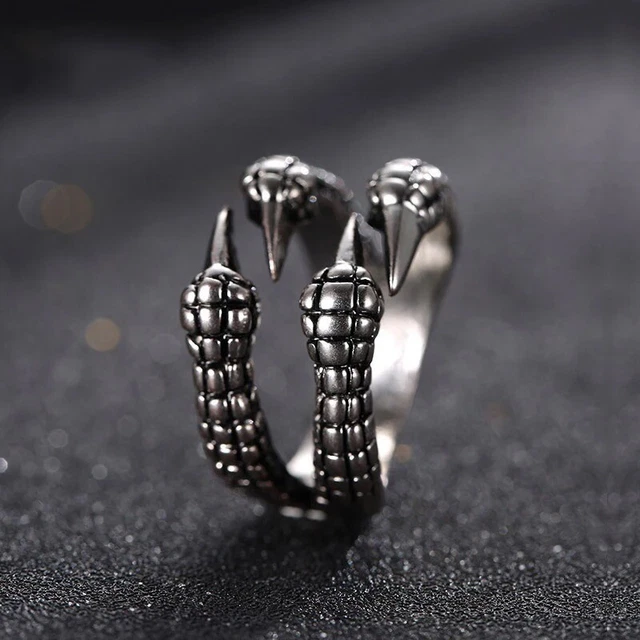 Dragon Claw Ring Punk Domineering Stainless Steel Dragon Rings For Men