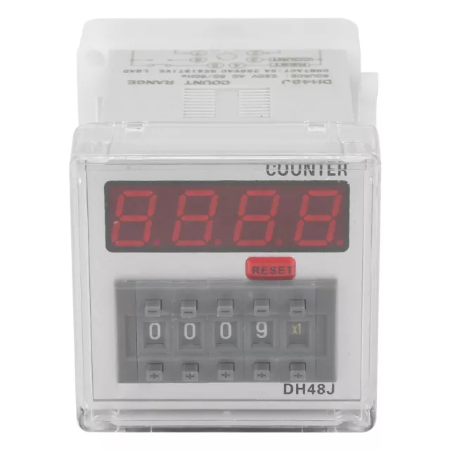 Digital Counter Relay DH48J 220VAC Digital Counter Relay LED Display 1-999900