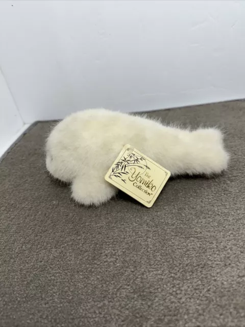 Vintage Yomiko Russ Berrie Seal Sea Lion Plush White Animal Life-Like With Tags 3