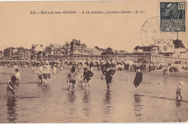 CPA 59 Flanders Env Dunkirk Rosendaël Leffrinckoucke MALO-LES-BAINS Bathers