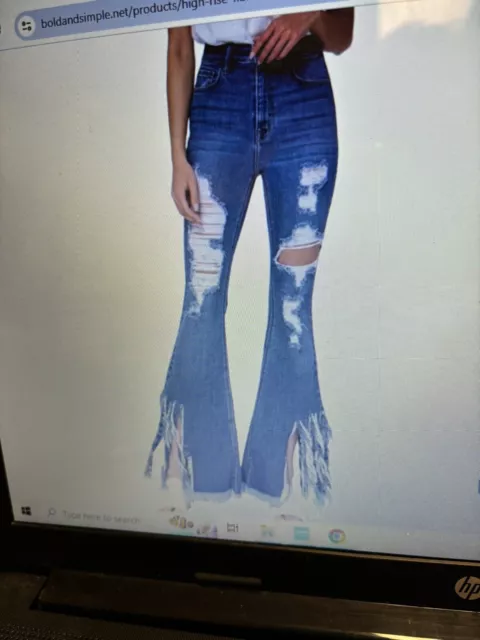 Cello High-rise Flare destroyed jeans New With Tags Size 5