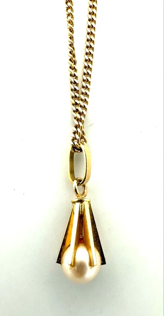 Pendentif En Or 18 Carats Avec Ambre - 1,98 G, Occasion, Sans Marque - Bijou Précieux Et élégant