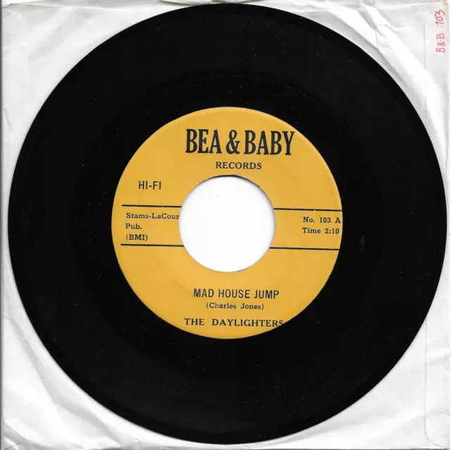 "SELTEN DOWOP 45 The Daylighters ""Mad House Jump"" (Bea & Baby 103) (1959) EX+!!!