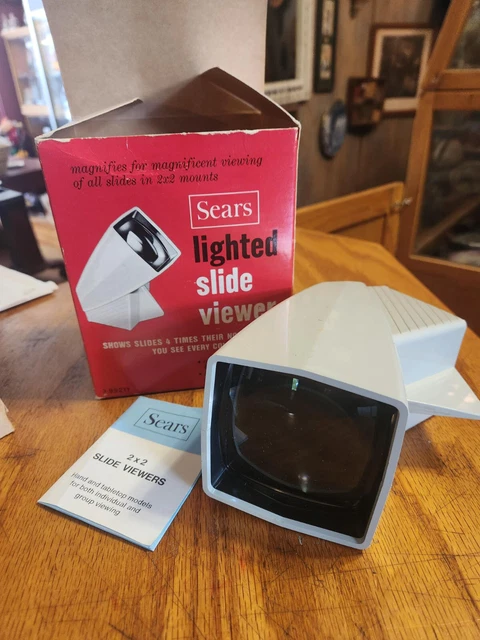 Visor de diapositivas iluminado Sears de colección número de patente de EE. UU. 299-972-01