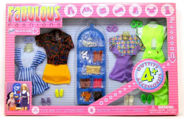 Totsy - Fabulous Fashions - 4 Outfits & Accessories für Barbie/Flair/Sandi Dolls