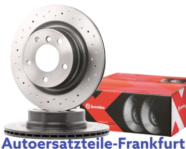 BREMBO Bremsensatz Hinten - Gelochte Bremsscheiben + Beläge Für VW Seat Skoda
