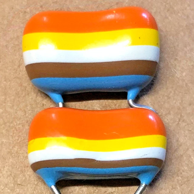 X6 CONDENSATORI PESCI TROPICALI MULLARD 22nF 27nF 250V 10% C280 - Foto 6