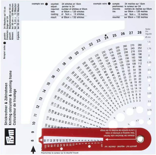 Knitting calculator and counting frame: to assist with patterns Prym 611735