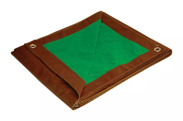 Foremost 10068 Polyethylene Brown/Green Dry Top Reversible Tarp 8 L x 6 W ft.