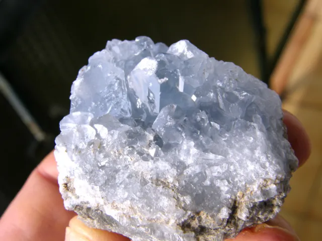Minerales " Extraordinarios Cristales Azules De Celestina De Madagascar - 9B12 "