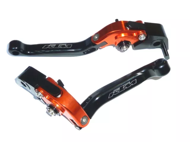 KTM 1290 Super Duke R 2014-2022 BRAKE + CLUTCH ORANGE FOLDING LEVERS RACE TRACK