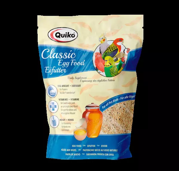 Quiko CLASSIC Eifutter 125 g Ergänzungsfutter Ziervögel Vogelfutter Zucht Mauser
