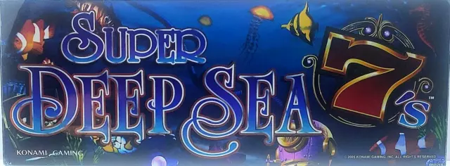 SUPER DEEP SEA 7's Casino Slot Machine Glass Panel 18 Authentic Konami  Gaming $28.47 - PicClick