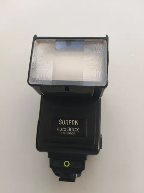 Sunpak auto 36 DX Thyristor Blitzgerät / Elektronenblitz MX-2D Minolta / Leica
