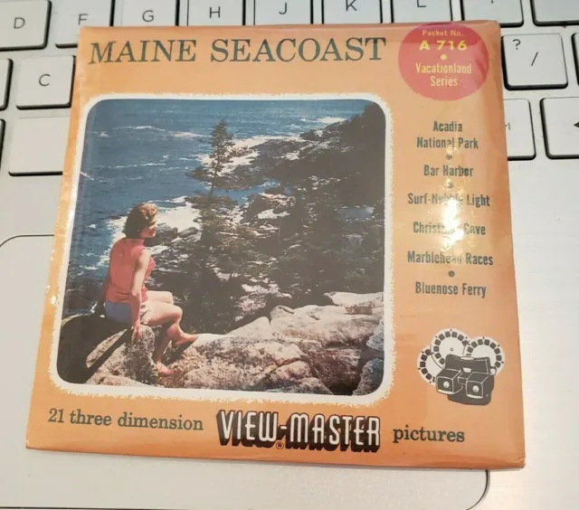 Sealed Sawyer's Vintage S4 A706 Maine Seacoast view-master Reel Packet