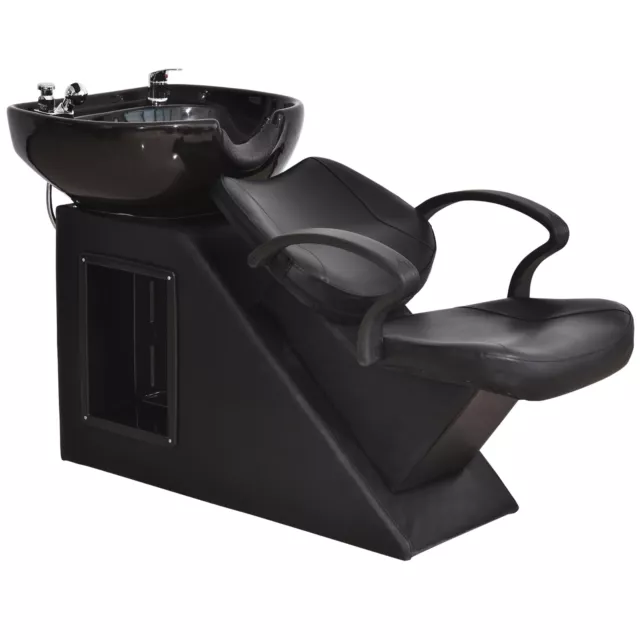 BarberPub Ceramic Bowl Shampoo Chair Backwash Sink Chair for Spa Station 9020