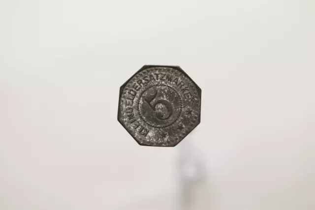 Germany War Money Token 5 Pfennig 1917 Mühlberg  Zinc B19 #T1786