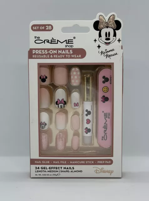 The Crème Shop Disney Minnie Mouse Press-On Nails Set Reusable Ready To Wear