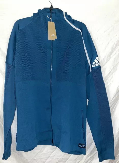 ADIDAS PARLEY ZNE Primeknit Hoodie Jacket Men s Size 2XL Blue