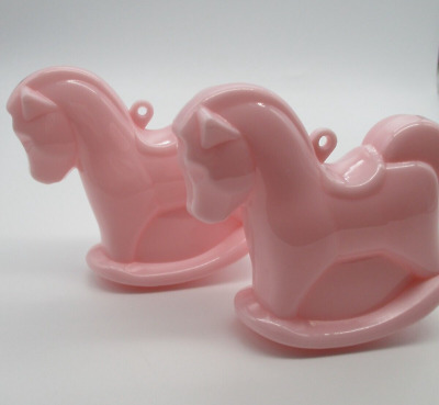 Estuche de plástico japonés troquelado caballo rosa 2 piezas