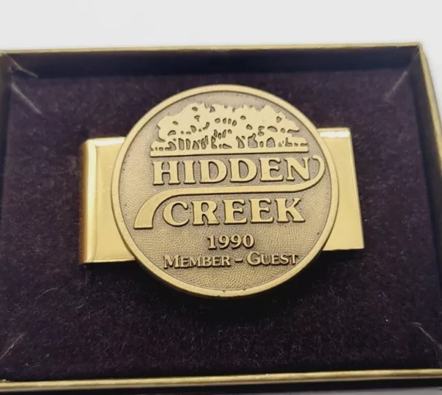 Vintage 1990s Hidden Creek Money Clip Member Guest NEW Old Stock NOS