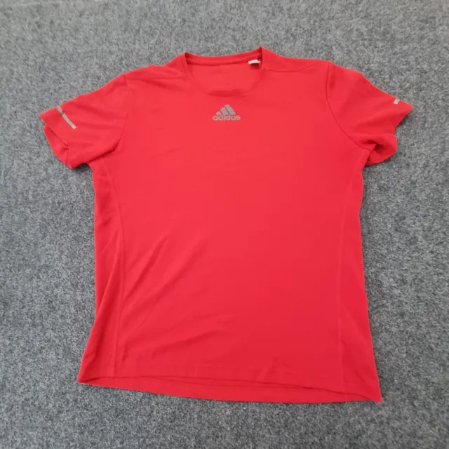 Adidas Shirt Mens Small red football short sleeve sports Soccer TShirt Size S