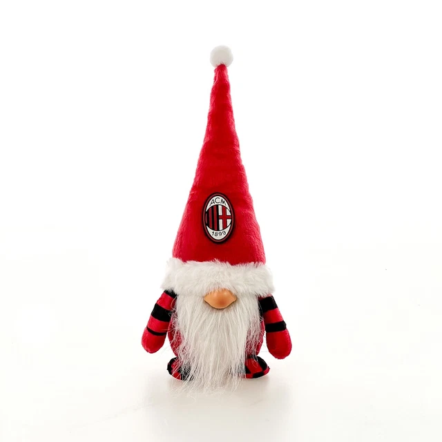 Gnomo Milan In Piedi 41 Cm - Decorazione Ufficiale A.C. Milan Per Tifosi, Stile Scandinavo - Foto 7