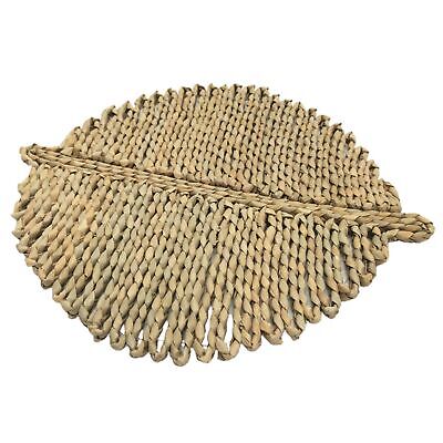 Cup Coaster Washable Anti-scalding Heat-insulated Handwoven Place Mat Leaf Shape