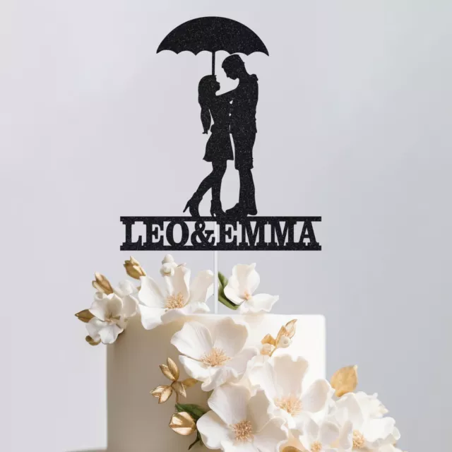 Wedding cake topper any name colour customised personalised couple decoration