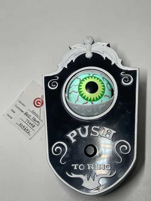 GEMMY HALLOWEEN ANIMATED Prototype Sample Black & White Eyeball