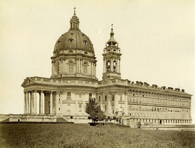 Photo Albuminé Ancienne – Turin, Italie Vers 1880 – Via Di Po E Via Della Zecca