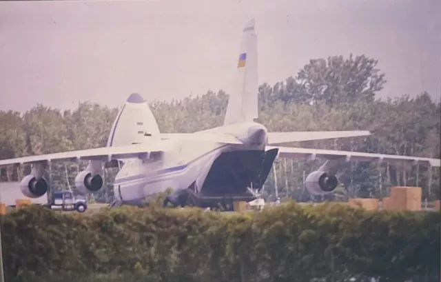 Vintage Photo Slide 1997 Worlds Largest Plane Russian Hancock