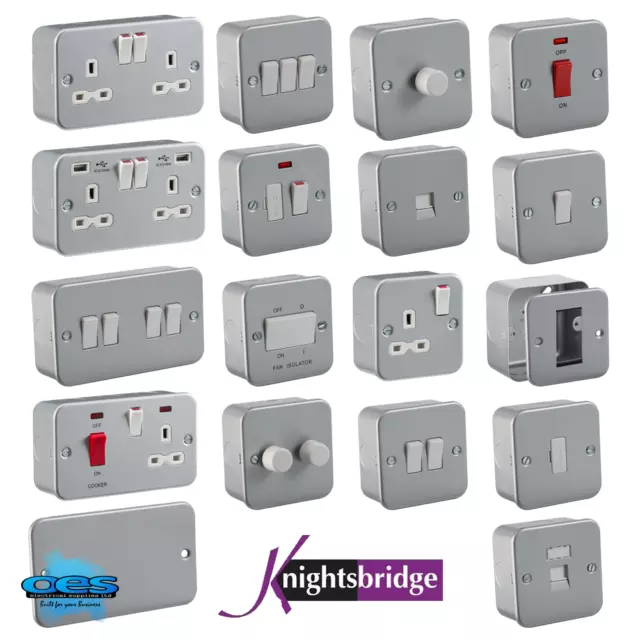 Metal Clad Electrical Fittings Switches And Sockets Workshop Garage Industrial