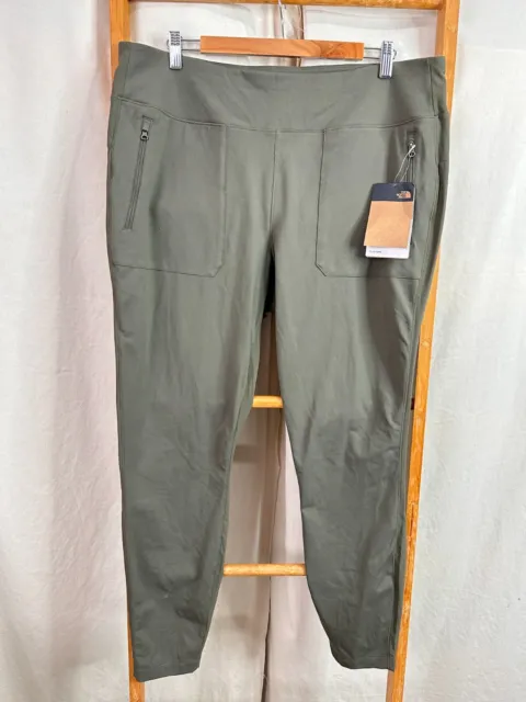 The North Face Activewear Pants Womens 2XL Olive Green NWT High Rise Fit