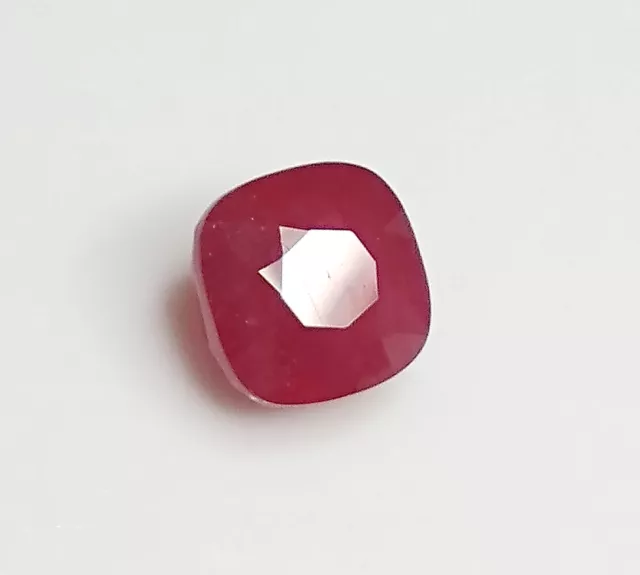 VSI clarity 7.82ct 10mm cushion cut natural ruby Madagascar