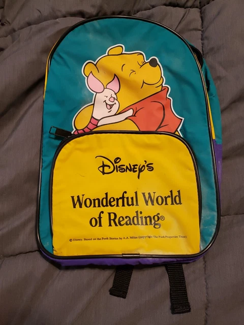 Vintage Winnie the Pooh Backpack Small Disneys Wonderful World Of Reading