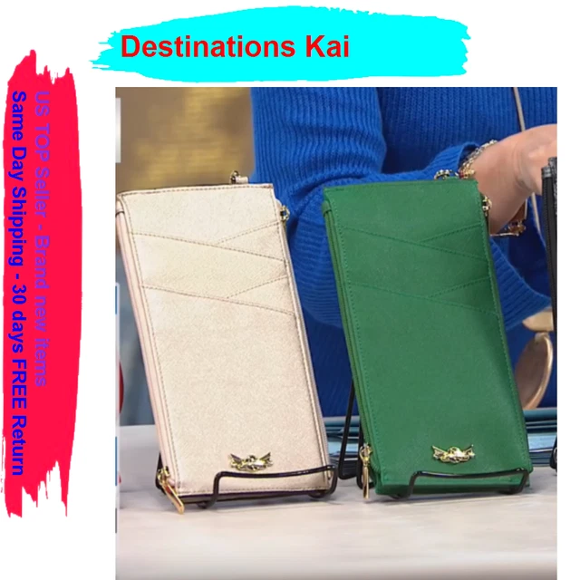 Destinations Kai Double Zip RFID Passport Wristlet, Gold