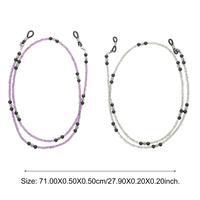 2 Pcs Sunglass Holder Strap Beaded Glasses Lanyard Fashion Glasses Vintage 3